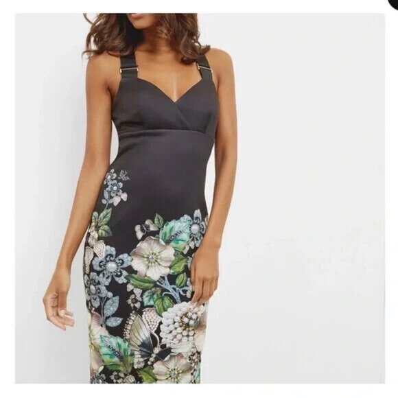 BNWT TED BAKER LONDON- JAYER Gem Gardens bodycon dress - Picture 1 of 15